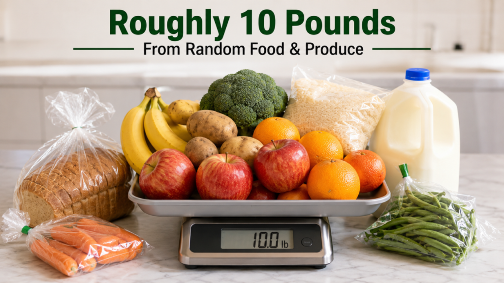 Roughly 10 Pounds From Random Food & Produce