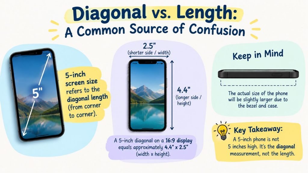 Diagonal vs. Length: A Common Source of Confusion